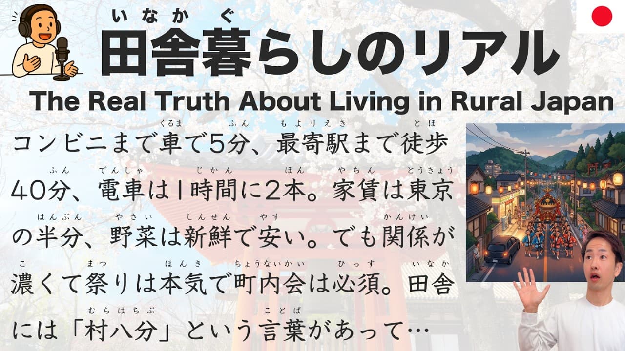 【Japanese Podcast】The Real Truth About Living in Rural Japan